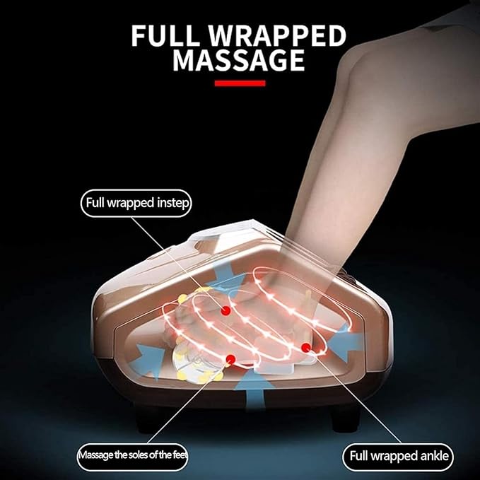 Foot MassagerFoot Massager Machine w/HeatFoot Massager w/Deep Kneading Rolling Air Compression Built-in Heat FunctionAdjustable Intensityfor Muscle Relax