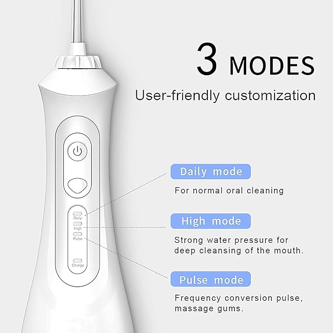 Cordless Advanced Water Flosser for Teeth Gums Braces Dental Care with Travel BagIPX7 WaterproofPortable and Rechargeable for Home&ampTravel(Black)
