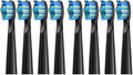 Compatible for Bitvae D2 Electric Toothbrush Replacement Heads 8/16pcs(Black 8pcs)