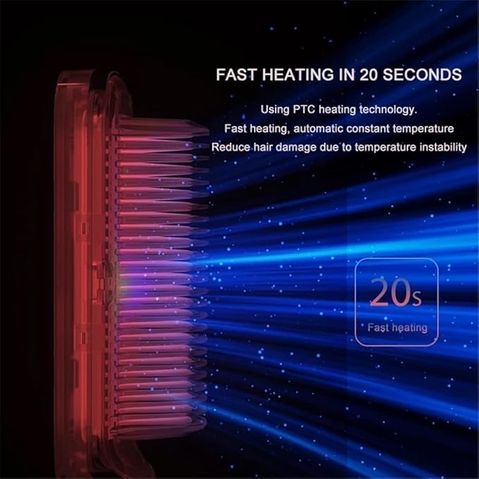 Electric Hair Straightening Comb Professional Heated Comb Wet Dry Use Hair Straightener Anti-scalding Hair Straight Curling