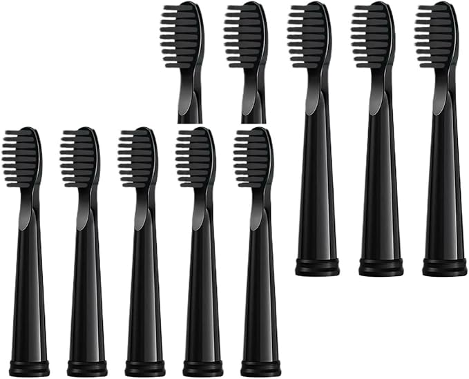 Replacement Toothbrush Heads Compatible for FW-507/508/551/515/917/959/2011FW-D1/D3/D7/D8 Electric(10 Black Care(Soft))