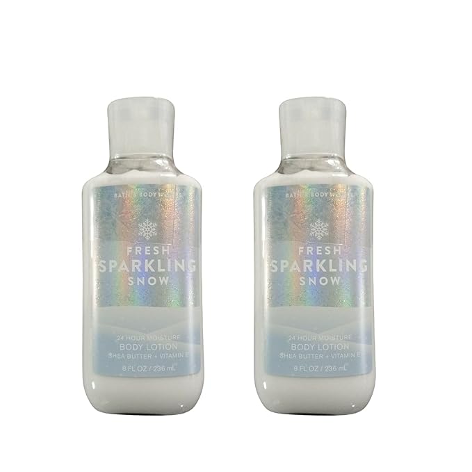 Bath &amp Body Works Gift Set of of 2 - 10 Fl Oz Shower Gel (Fresh Sparkling Snow) Packaging Varies