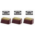 Pro 5 Star Series Finale Shaver Replacement Foil and Cutter Bar Assembly Compatible with wahl Shaver Model 7031-100/7043-100-For Men's Shaving- 3Pcs Red