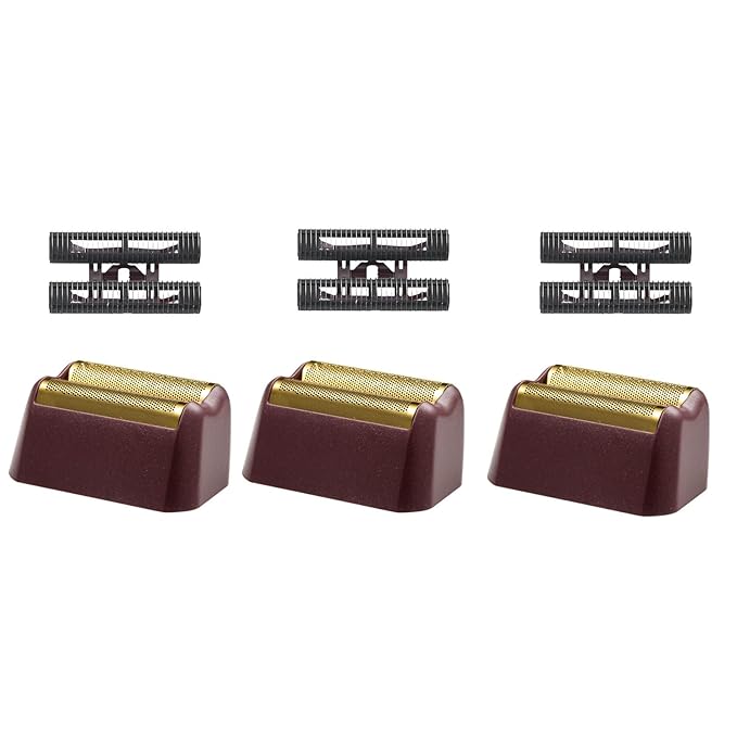 Pro 5 Star Series Finale Shaver Replacement Foil and Cutter Bar Assembly Compatible with wahl Shaver Model 7031-100/7043-100-For Men's Shaving- 3Pcs Red