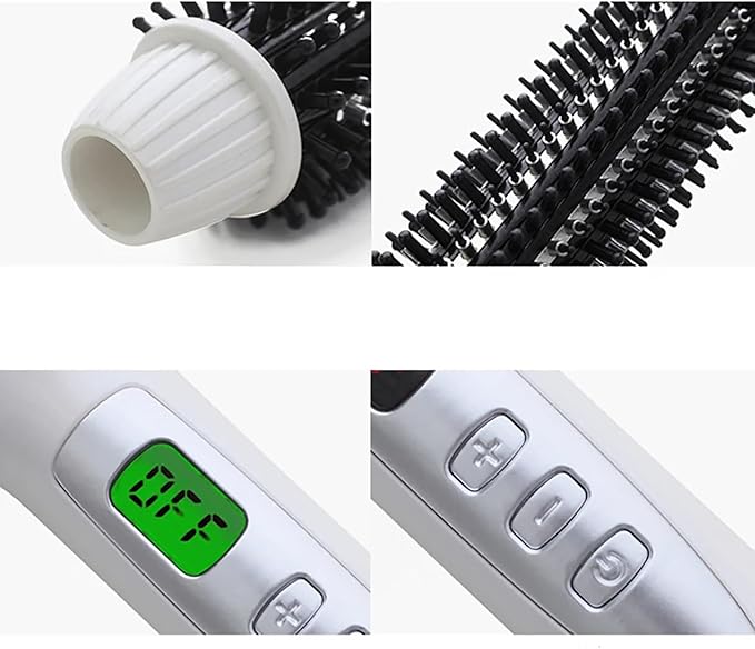 GeRRiT Professional Hair Curler Curling Iron Tourmaline Ceramic Hot Brush Hair Curling Brush Long Barrel Tourmaline Ceramic Dual Voltage Curling Brush Iron