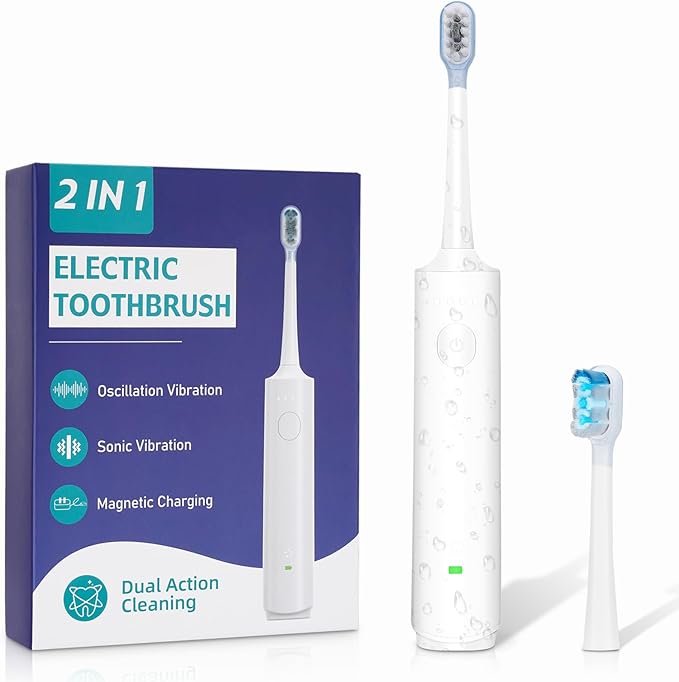 Professional 1/2 Inch Curling Iron &amp Rotating Electric Toothbrush