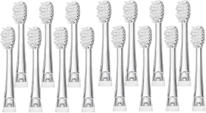 15 Pcs SG-831 Soft Bristle Replaceable Brush HeadsCompatible for Seago SG977/EK6/EK7/SG513 Toothbrush Head