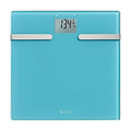 Taylor Glass Body Composition Digital Bathroom Scale BIA Technology Estimates Body Fat Muscle Mass and Body Water 400 lb Capacity User Recognition for 4 Users Calming Blue