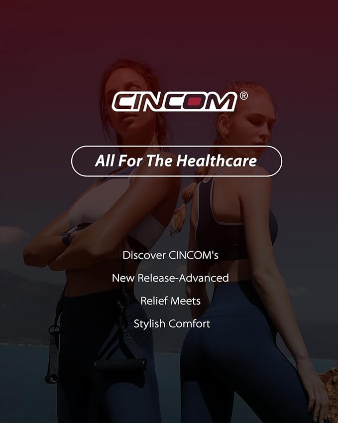 CINCOM Leg Massager with Heat and Air Compression Cordless Calf Massager for Circulation and Pain Relief Rechargeable Leg Compression for Edema Relief