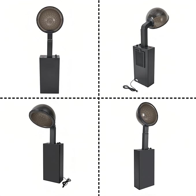 1200W Hooded Hair Dryer with Timer Angle and Temperature Adjustable Professional Hooded Conditioning Salon Hair Dryer for Drying and Care