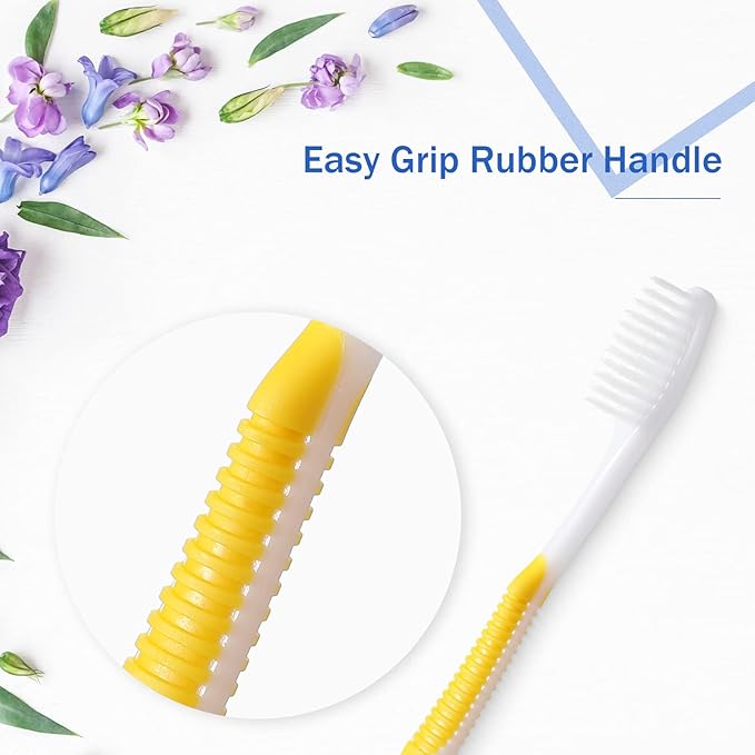 Honeydak 200 Packs Bulk Disposable Toothbrushes - Individually Wrapped Multicolor Soft Bristle Medium Manual Travel Toothbrushes for Hotel Toiletries(Stylish)