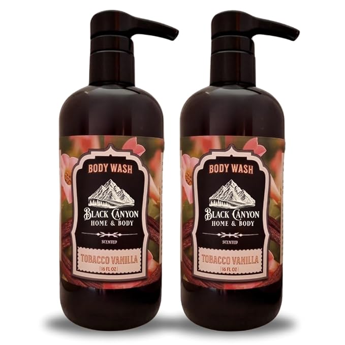 Black Canyon Tobacco Vanilla Scented Body Wash 16 Oz (2 Pack)