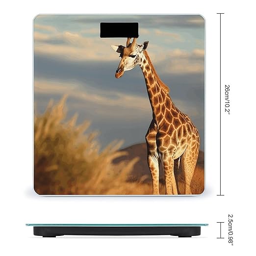 Giraffe Animals of Africa Scale for Body Weight Smart Scales Digital Bathroom Scale High Precision Weighing Scales with Large Display Weighing Machine for People