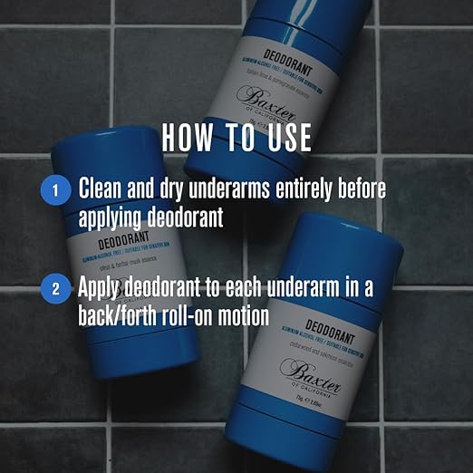 Baxter of California Deodorant Aluminum &amp Alcohol-Free Clear Stick Cedarwood and Oakmoss Essence 2.65 Ounce