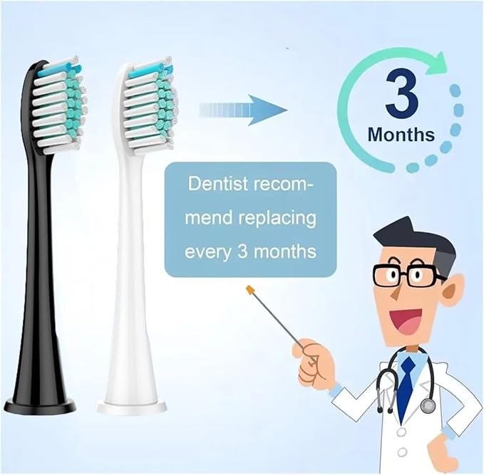 3 Models Electric Toothbrush Head Compatible For Philips Sonicare HX3/HX6/HX9 Series Models(4pcs white)