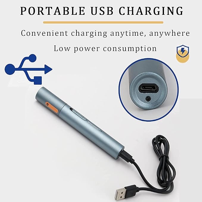 USB Rechargeable Nose Hair Trimmer Facial Eyebrow Ear Hair Remover Electric Eyebrow Trimmer with 360° Rounded Cutter Head for Work Commuting Easy Cleansing