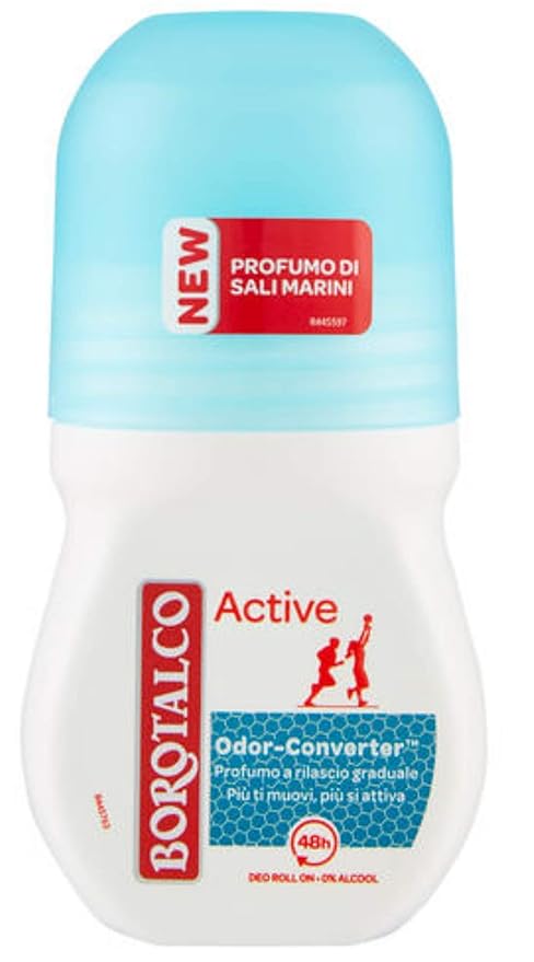 Borotalco: Deo Roll Onactive mineral salt 50 ml (1.69 fl.oz) pack of 4