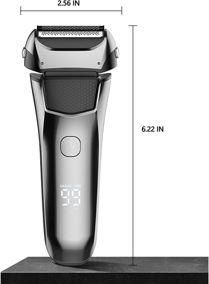 Electric Foil Shaver for Men IPX6 Waterproof 3D Electric Razor with LED Display &amp Pop-Up Trimmer USB-C Rechargeable Lightweight Handheld ShaverGift for Men