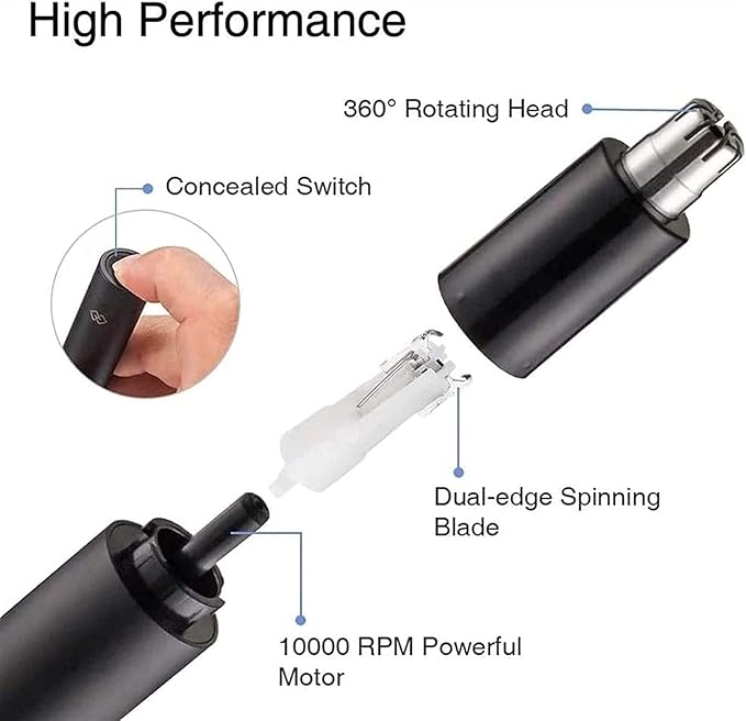 Nose and Ear Hair Trimmer – Wet/Dry Easy to Clean