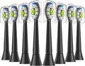 Replacement Toothbrush HeadsCompatible for Philips Electric for Handles(8pcs Black)