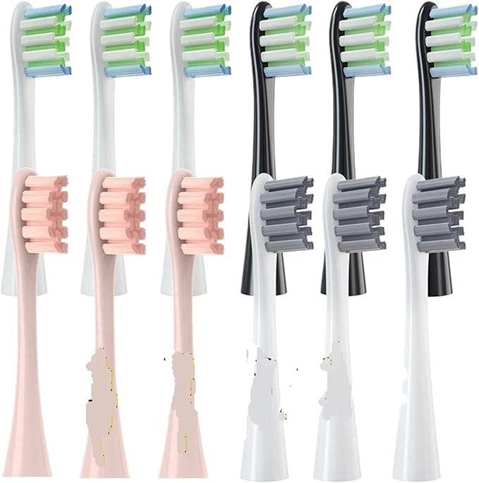 12PCS Replacement Brush Heads Compatible for Oclean X/X PRO/ Z1/ F1/ One/Air 2 /SE Sonic Electric Toothbrush Soft Bristle Nozzles(12pcs White)