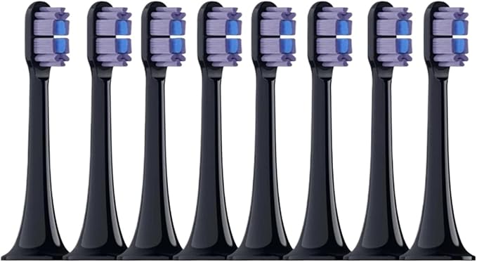 Compatible for XIAOMI MIJIA T700 Toothbrush - 4/8PCS Soft Bristle Replacement Heads Sealed Package(8 PCS Purple)
