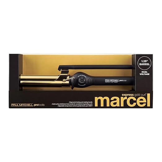Paul Mitchell Pro Tools Express Gold Curl Marcel Titanium Curling Iron Fast-Heating to Create a Variety of Curls