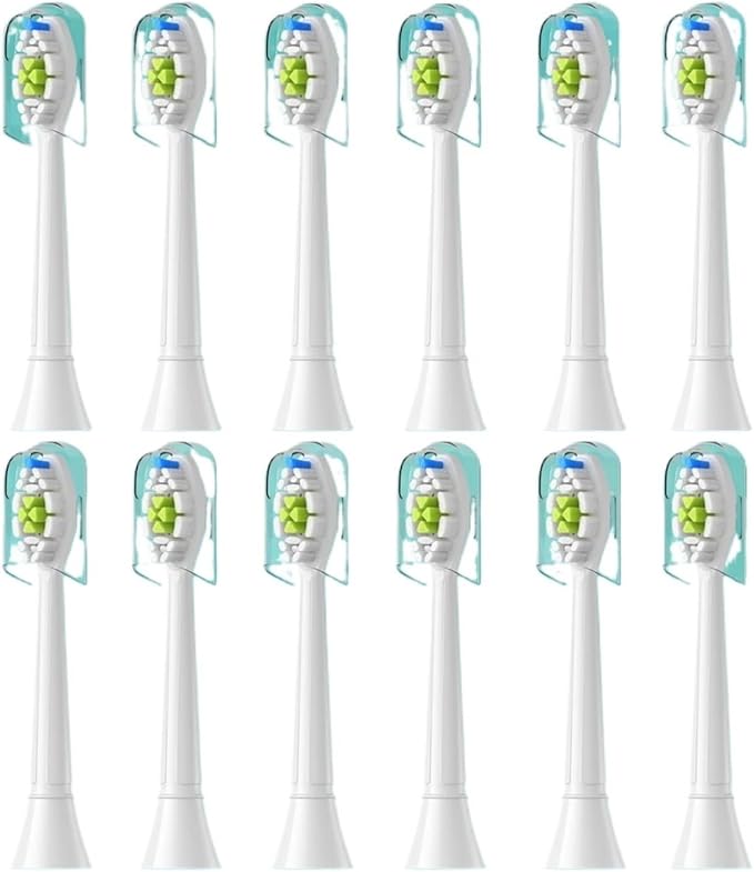 12-16pcs Replacement Toothbrush HeadsCompatible for with Soft Electric Brush Head 4100 6500 6100 7500 5(12pcs White)