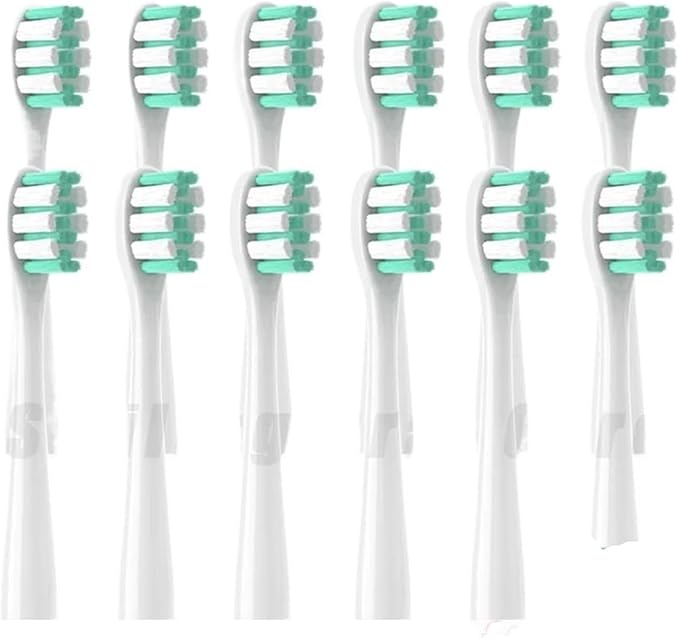 6/12PCS D1/D2/D3 Replacement Electric Toothbrush Head Soft Bristles Cleaning Vacuum Replace Brush with Dust Cover(12PCS White)
