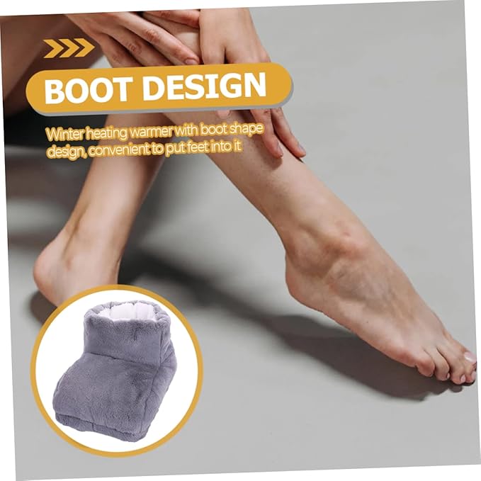 Baluue 3pcs Electric Heated Shoes for Warmth Foot Warmer USB Charging Portable Heated Boots for Use Cozy High-top Design for Comfortable