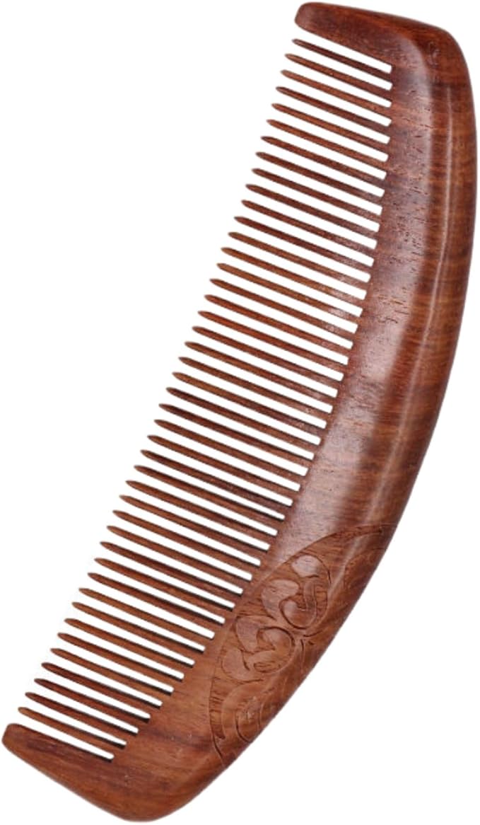 新款花梨木木梳 家用便携化妆梳美发顺发头部 Scalp Massage Comb for Women Men按摩梳密齿木梳 HomeOffice Body Electric Massagers
