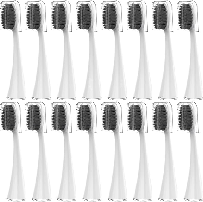 Replacement Toothbrush HeadsCompatible for Seago S9 S1 S6 S8 S21 S26 S28 SG540 SG860 SG861 SG986 SG987 SG988 2752 Head(16pcs White)