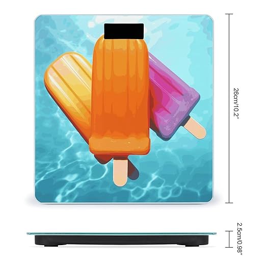 Ice Popsicles Weight Scale Digital Electronic Scales Bathroom Scale Larg LCD Backlight Display High Precision MeasurementsTempered Glass