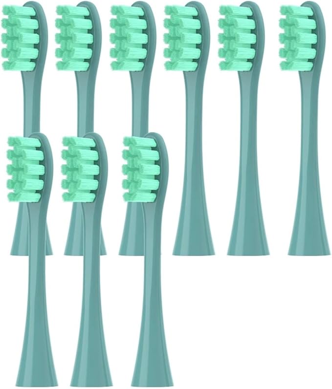 9PCS Replacement Brush HeadsCompatible for Oclean Flow/X PRO /F1/Z1/One/ Air2 Sonic Electric Toothbrush Nozzles Soft(9 LVOC)