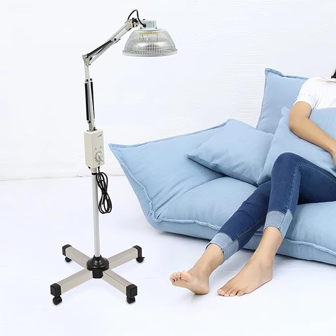 Far Infrared Mineral Heat Lamp 250W Infrared Light Therapy Heat Lamp Pain Relief Device for Body Face Physiotherapy Lamp Can Treat All Kinds of Pain for Adults Children Teens Seniors