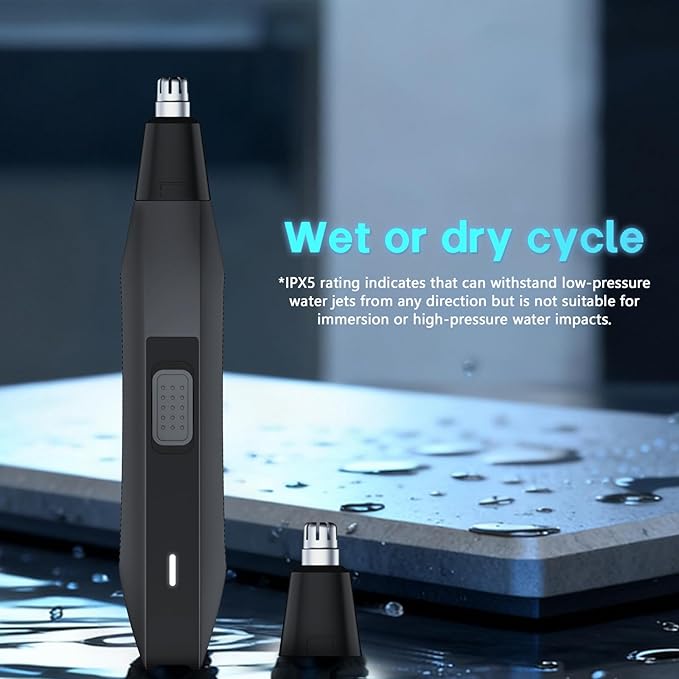 Soonsell Mens Nose Hair TrimmerPainless Nose and Ear Hair Trimmer for MenPowerful 8000RPM MotorEasy to CleanWet/Dry UsePortable