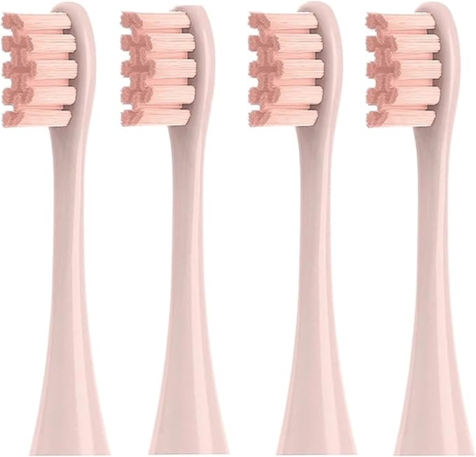 Replacement Brush Heads Compatible for Oclean X/X PRO/ Z1/ Sonic Electric Toothbrush Head Bristle Nozzles(4 Pcs Pink)