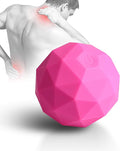 MEXITOP Electric Vibrating Massage Ball 2-Speed Fitness Yoga Pilates Physical Therapy Massage Roller to Fight Sore MusclesWashable Negative Ion Vibration Massages Ball for Muscle Recovery(Red)
