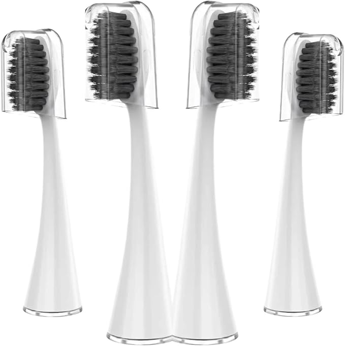 Replacement Toothbrush HeadsCompatible for Seago S9 S1 S6 S8 S21 S26 S28 SG540 SG860 SG861 SG986 SG987 SG988 2752(4pcs White)
