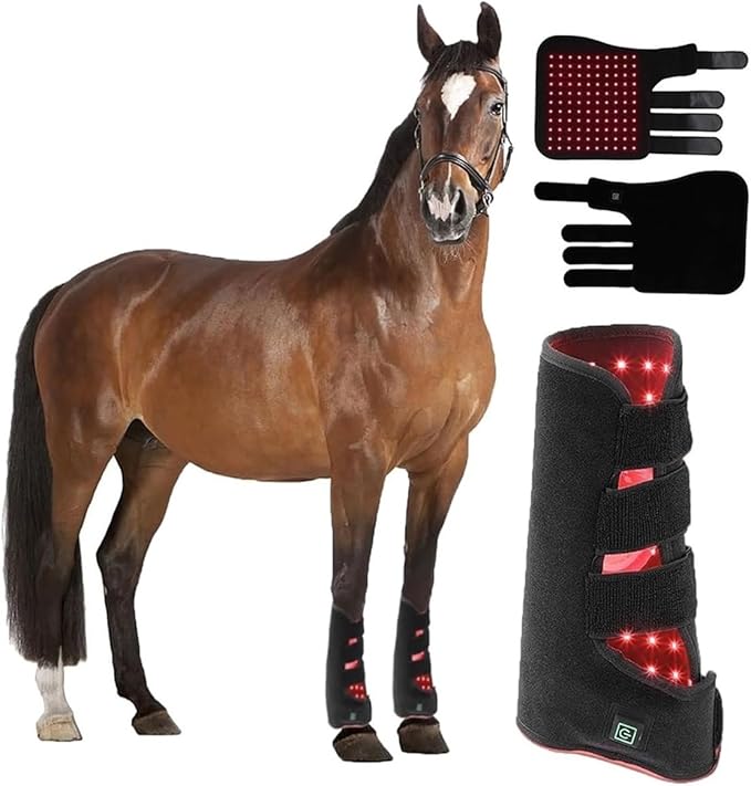 Red Light Therapy for Horses LED Red Light Therapy Device Horse Near Infrared Therapy Wrap Portable Deep Light Therapy for Horse Muscle Recovery Horse Leg Pain(1pcs)