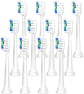 Replacement Toothbrush Heads Compatible with Philips Sonicare Electric Brush Head 1100 2100 4100(White-12 Pcs)