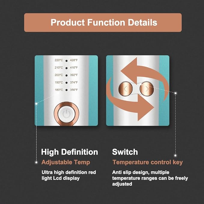 JINRI Automatic Rotating Curling Iron-Beach Waves Curling Wand Pumped-Up Volume Portable Hair Curler 500 Million Ionic Dual Voltage &amp Lightweight for Travel Ceramic Coating 1 Inch White