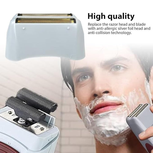 2-Sets Replacement Shaving Head &amp Cutter Blades with Hypo-Allergenic Gold Foil Head Compatible for Andis 17150(TS-1)/17155/17200