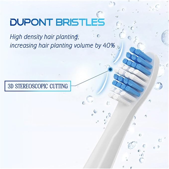 Replacement Brush Heads Compatible for Electric Toothbrushes E1-9/SG2303/SG575 Vacuum Packing(20pcs White)