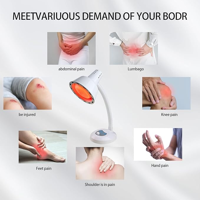 Red Lights Therapy Lamp660nm Red Light850nm &amp 940nm Infrared Light Therapy for Body Pain and Skin Vitality