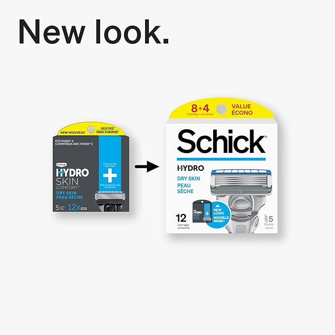 Schick Hydro 5 Sense Hydrate Razor Refills for Men 12 Count (Pack of 1)