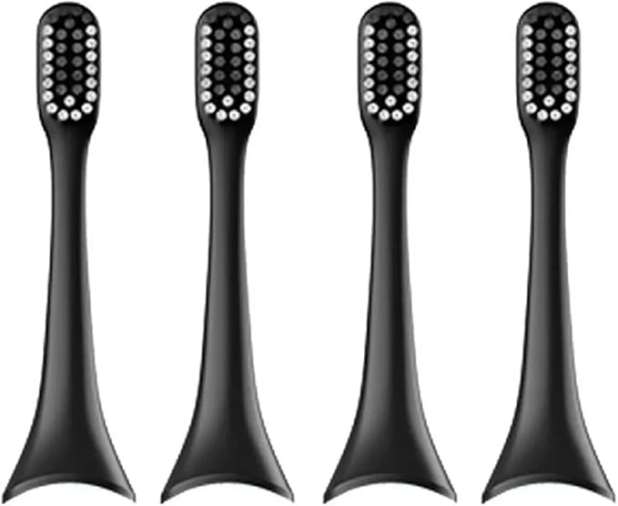 Replacement Toothbrush Head Compatible for ENCHEN Aurora T+/T2 Electric Original Accessories Adult Nozzle(4pcs Black)