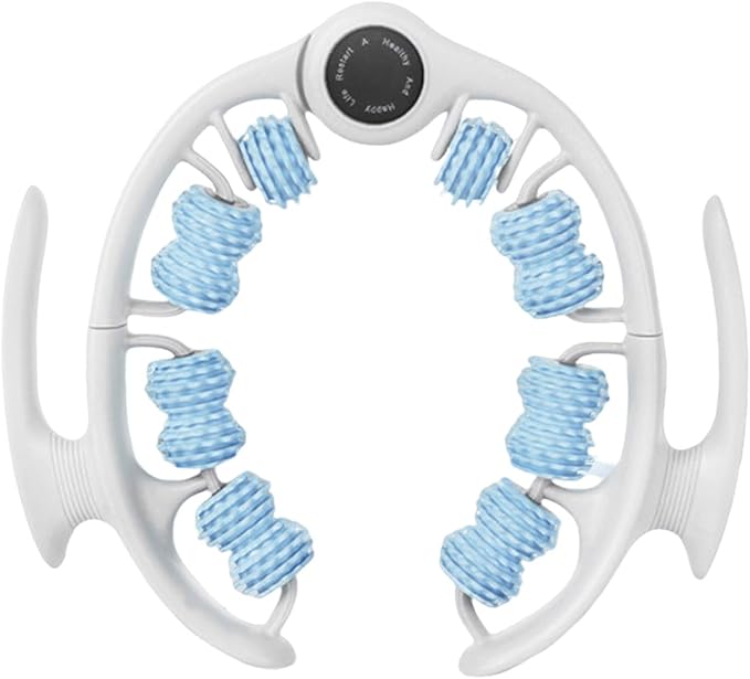 Spring Leg Massager Leg Massage Roller for Soreness Relief 14 Roller Anti-Cellulite Tool for Thighs Back &amp Shoulders Spring-Loaded Multi-Functional Muscle Relaxation Device
