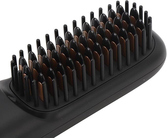 Cordless Hair Straightener Brush 2 Billion Negative Ions 3 Levels Temperature Control Portable Styling Mini Travel Hair Iron Straightener 2 in 1