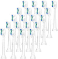 Replacement Toothbrush Heads Compatible for 1100 2100 4100 5100 5300 6100 7500 Brush Head(White-20 Pcs)